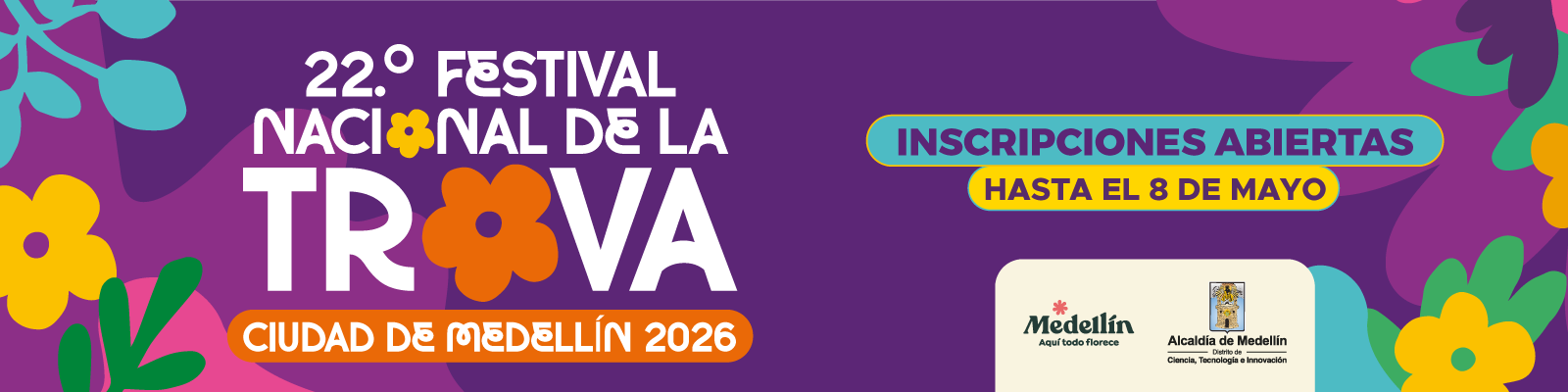 Banner Festival Nacional de la Trova Ciudad de Medellín